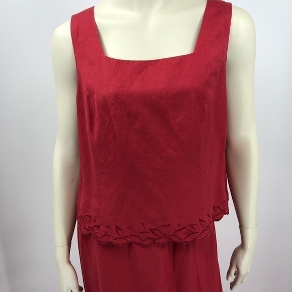 Adrianna Papell Women's 16 Pink Lined Skirt Set - Picture 10 of 11